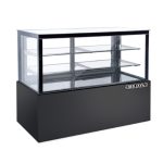 Rectangular Confectionery Showcase - Black Steel Base (Economy Series)