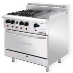 Combination Open Burner Griddle with Oven